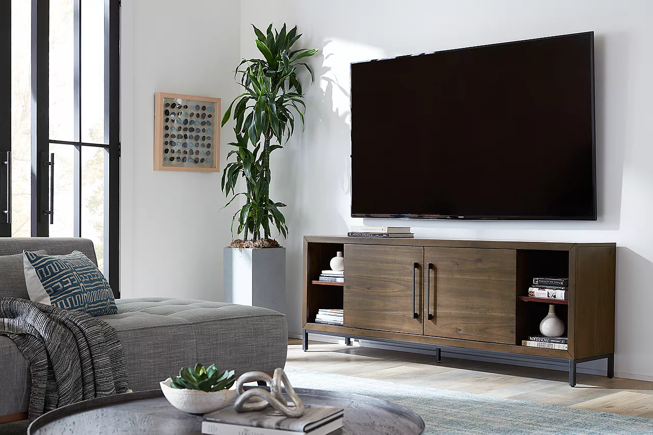 The Archer entertainment console in Macchiato in a room scene.